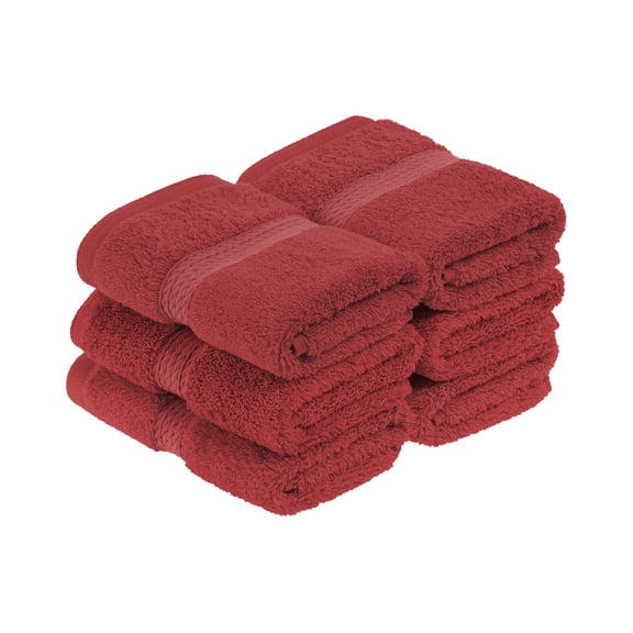 Superior Hymnia Egyptian Cotton Face Towel Set, Red