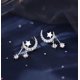 thumbnail image 3 of Guangzhoushicwz Pendientes de plata de ley 925 con forma de media luna y estrella para mujeres y adolescentes, pendientes con forma de luna y circonita cúbica, pendientes con borlas de estrella, 3 of 5