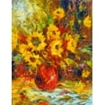 thumbnail image 2 of Bolokofsky, Ronald 19x24 Gold Ornate Wood Framed with Double Matting Museum Art Print Titled - Sunflower Bouquet, 2 of 4