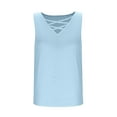 thumbnail image 7 of Taqqpue Womens Summer Cutout Tank Tops Sleeveless Shirts V Neck Casual Top Loose Fitted Y2K Cute Fashion Basic Tee Shirt, 7 of 7