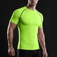 thumbnail image 4 of T Shirts for Men Soild Color Casual Crew Neck Pullover Summer Tops Sporty Breathable Lightweight Slim Fits Short Sleeve Tee Shirts, 4 of 5