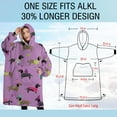 thumbnail image 4 of Oversized Wearable Blanket Hoodie,Colorful Funny Dachshund Sherpa Blanket Hoodie with Super Pockets,Super Warm Fuzzy Pullover for Women & Men, 4 of 6