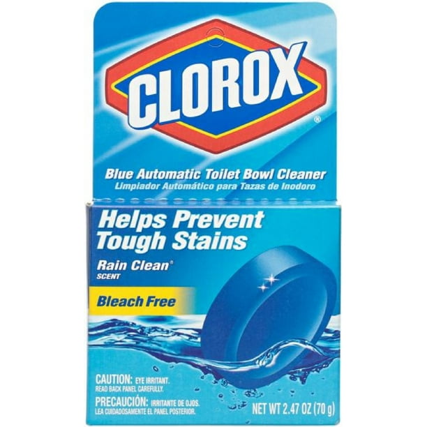 3 Pack Clorox Blue Automatic Toilet Bowl Cleaner Rain Scent, Bleach