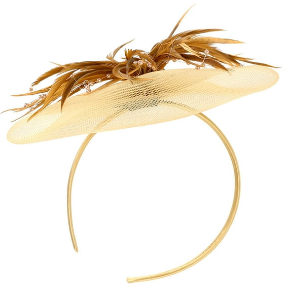 STOBOK 1 Pc Bridal Headpiece Elegant Design Hair Accessory for Festival Party with Golden Artificial