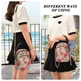thumbnail image 7 of Leather Handbag Crossbody Bag Digital Watercolor Peonies and Roses, 7 of 7