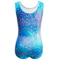 thumbnail image 5 of WIBACKER Gymnastics & Dance Ballet Leotard for Girls Sparkly Activewear One Piece Tumbling Outfit - Blue Leopard, 5 of 14