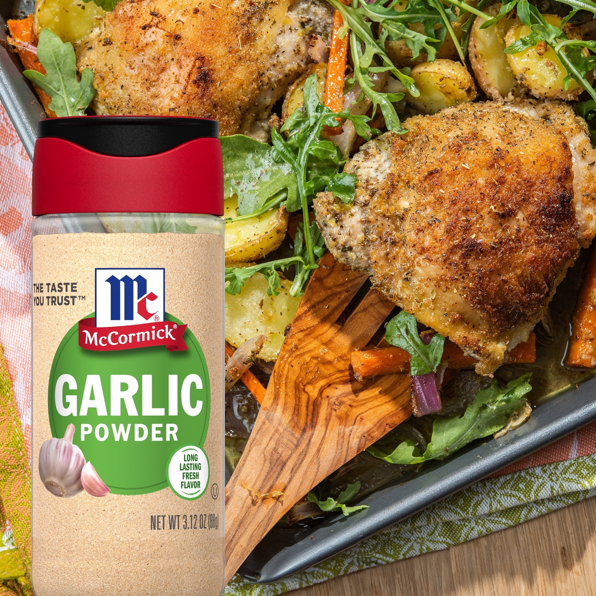 MC CORMICK SPIC GARLIC POWDER 3.12 OZ - Pack of 6