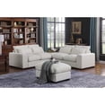 thumbnail image 2 of Devion Furniture Reversible Modular Sectional Fabric Sofa & Chaise With Two Ottoman-Color:Beige, 2 of 2