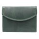 thumbnail image 1 of Cartera Tarjetero Piel Genuina Monedero Broche Imán verde, 1 of 8