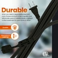 thumbnail image 4 of 12 Feet Black Extension Cord, 3 Outlet, 2 Prong, 16 Gauge Cable, 3 Receptacle Cube Tap, Indoor use (Pack of 2) - by Revpex, 4 of 7