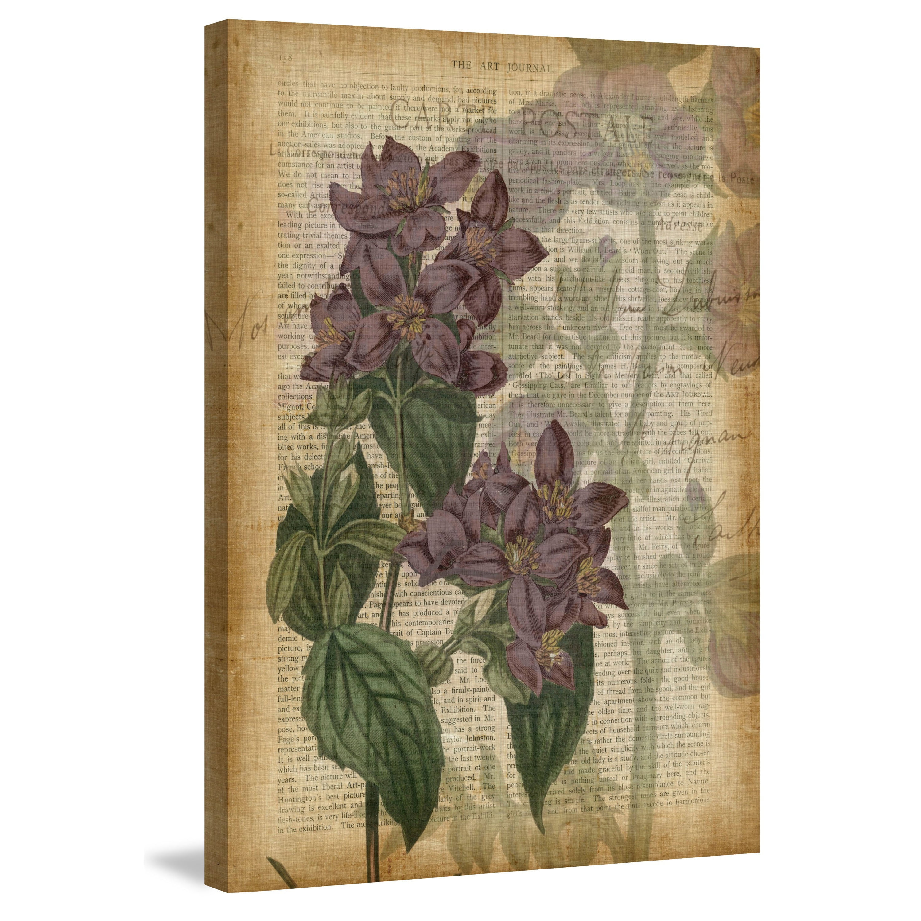 Marmont Hill "Fucshia Flowers II" Painting Print on Wrapped Canvas