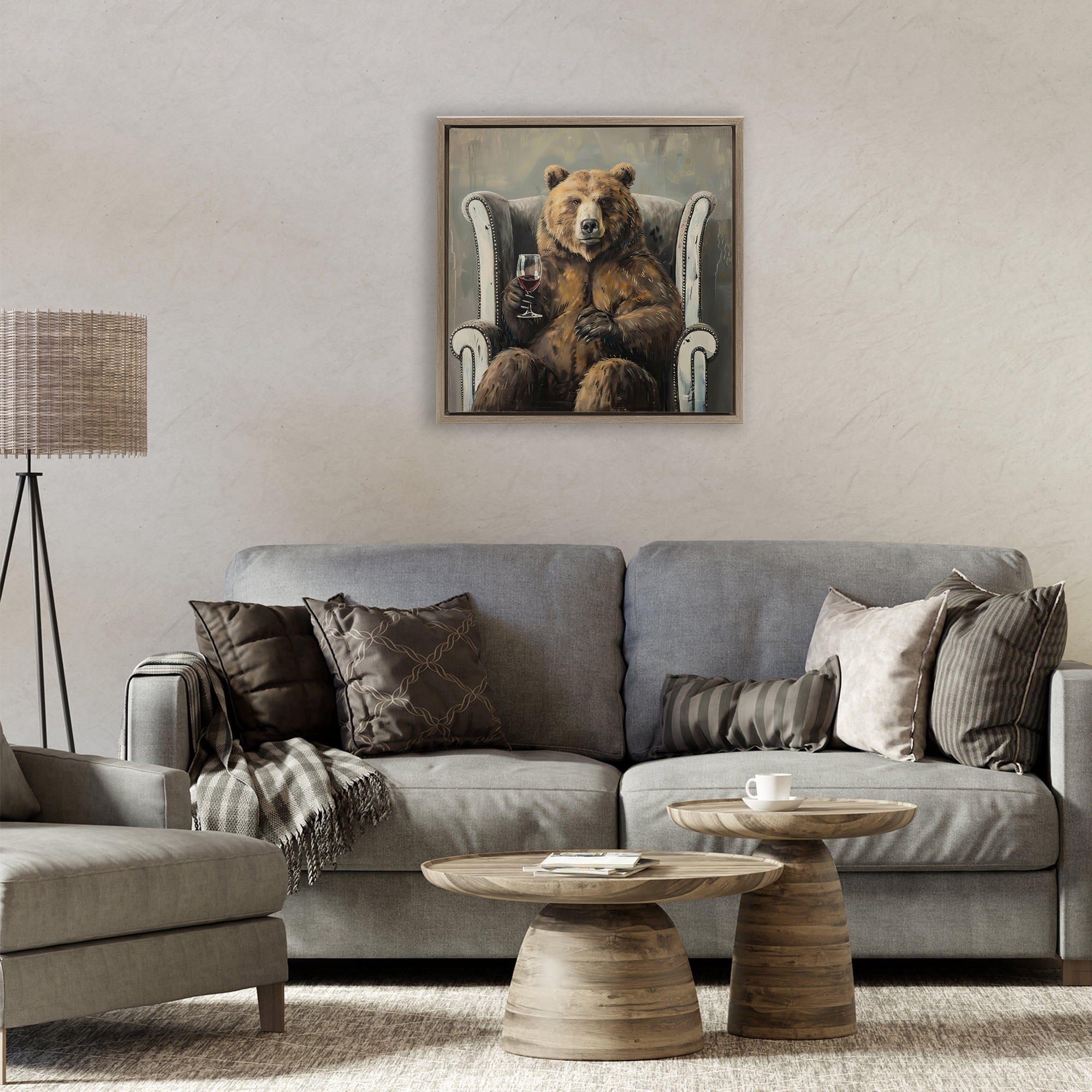 Stupell Industries It Was A Rough Day Brown Framed Floater Canvas Wall Art, design by Tina LeCour