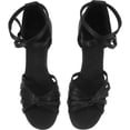 thumbnail image 4 of 1 par de zapatos de tacón alto con correa anudada Tacones altos Zapatos de baile latino para dama - Talla 37 (negro), 4 of 6