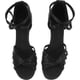 thumbnail image 4 of 1 par de zapatos de tacón alto con correa anudada Tacones altos Zapatos de baile latino para dama - Talla 37 (negro), 4 of 6