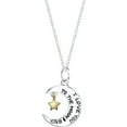 thumbnail image 2 of Little Luxuries Sterling Silver Two-Tone I Love You To Moon Necklace, 2 of 2