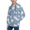 thumbnail image 2 of Picia Funny Chicken Pattern Youth Hoodie - Warm Pullover Sweatshirt with Kangaroo Pocket, Ideal for Boys and Girls-Medium, 2 of 6
