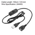 thumbnail image 2 of Unique Bargains Rallonge USB Mâle vers Femelle 100cm avec Interrupteur 501 Noir, 2 of 5