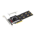 thumbnail image 1 of M.2 PCIe Expansion Card Split-Free PLX8747 Integrated Module Supports Four M.2 SSD Half-Height/Full-Height Slots,1 x M.2 PCIe Expansion Card, 1 of 6