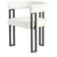 thumbnail image 7 of S-HOME Accent Armchairs in Beige with Black Metal Frame, Set of 2 Dining Room Chairs, 7 of 7