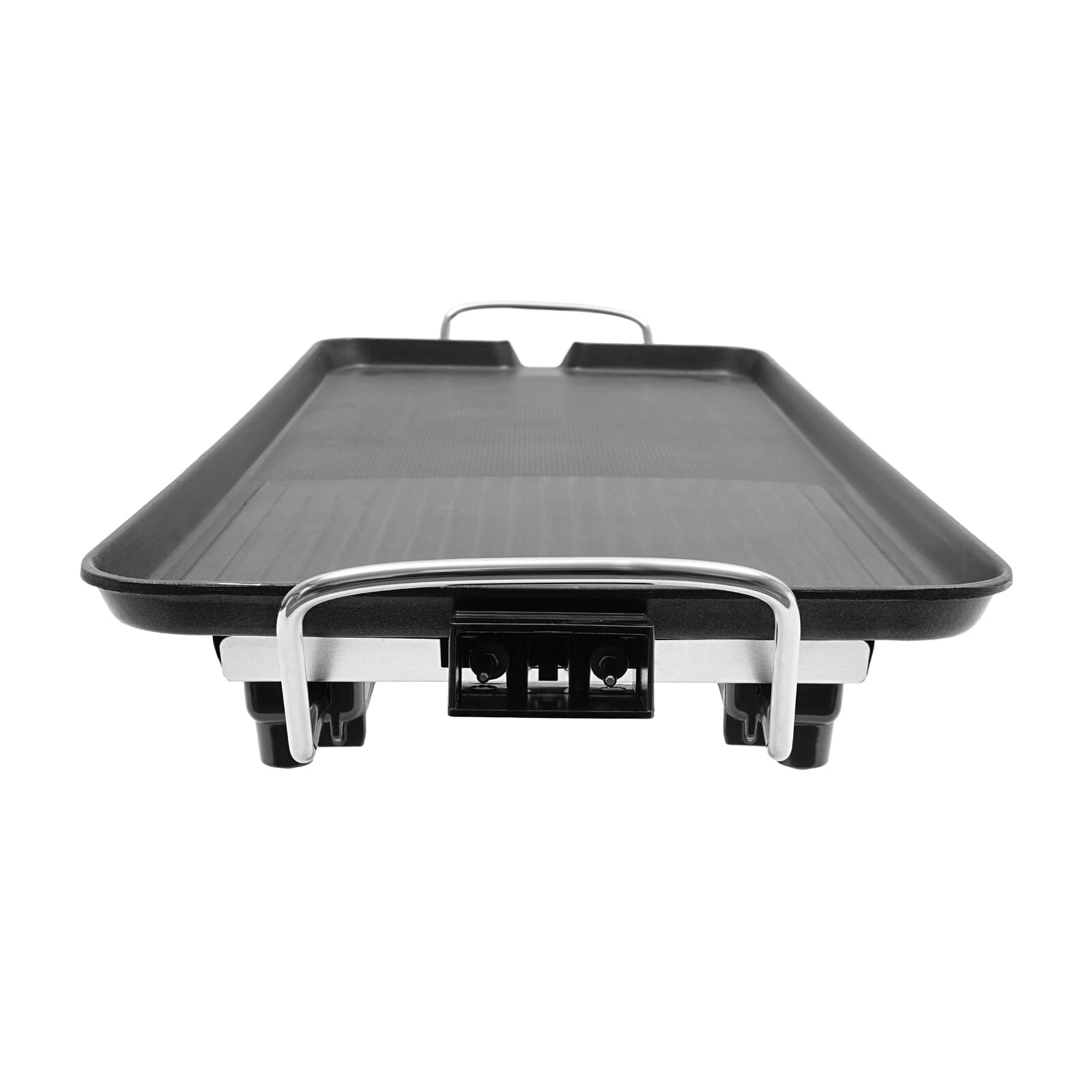 Healthy Grill with Oil-Draining Spout & Adjustable Bracket – 2 Anti-Scald Handles, 4 Non-Slip Feet, 110V US Plug – for Picnics, Camping & Parties