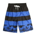 thumbnail image 2 of Axiiglly Mens Shorts Elastic Waist Drawstring Swimwear Beach Shorts Casual Holiday Surfing Swim Trunks Hawaiian Bathing Suits Plus Size Board Shorts with Pockets, 2 of 7