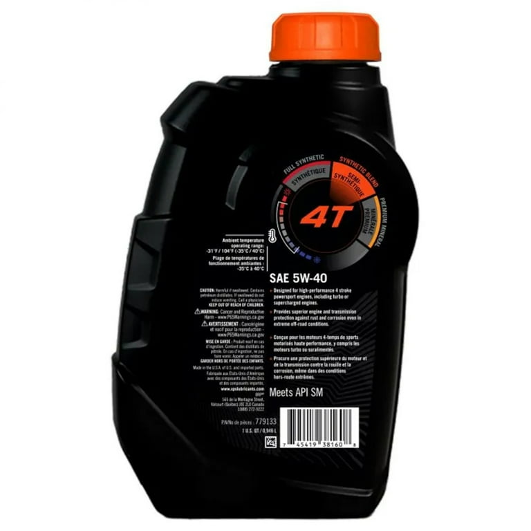 SEADOO シードゥー 純正品 XPS 4ストローク 5W-40 6本セット Sea-Doo XPS 4-Stroke Synthetic Oil (4T 5W-40) - 1 Quart