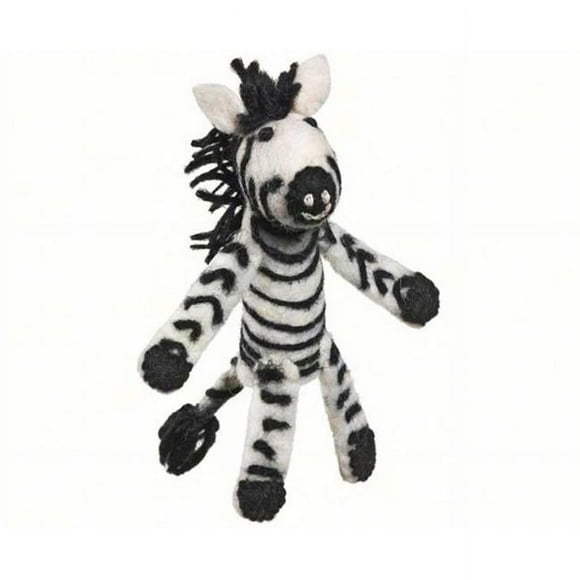 DZI Handmade Designs DZI482003 Zebra Woolie Fingerpuppet Ornament