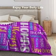 thumbnail image 3 of Personalized Blanket for Adults Kids Personalized Name Blanket Custom Blanket with Name Gift for Christmas Birthday Valentines Day (Color -4), 3 of 5