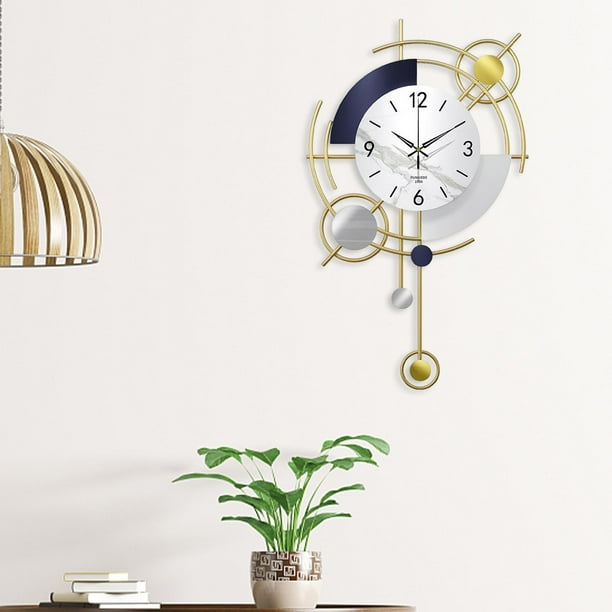 Reloj de pared nórdico, Metal silencioso para colgar en la pared