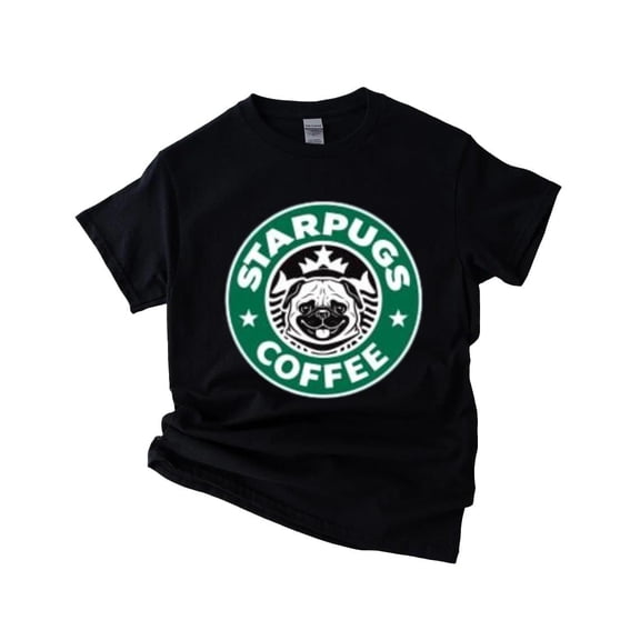 Starpugs Coffee Cute Pug Parody Funny Pet Lover Humor T-Shirt , Hoodie , Sweatshirt, for men & women, up to size 5XL.