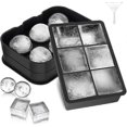 thumbnail image 1 of Ice Cube Mold, 2 Pieces Large Silicone Ice Cube Mold With Lid Ice Cube, 1 Square, 1 of 5