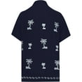 thumbnail image 2 of HAPPY BAY Men's Hawaiian Shirt Fashion Button Down Short Sleeves Holidays Aloha Party Casual Tops Summer Beaches Shirts for Mens XS Mary Navy Blue_W810, 2 of 6