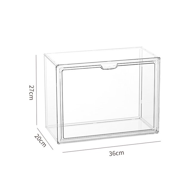 Caja de almacenamiento de juguetes Bubble Mart con escalones, alta, transparente, portátil, a prueba de polvo, caja de madera apilable