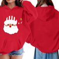 thumbnail image 5 of Mercatoo Kids Christmas Hoodie Girls Winter Cute Santa Graphic Long Sleeve Pullover Sweater Holiday Party Soft Cotton Clothes, 5 of 6