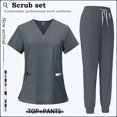 thumbnail image 1 of Summer Short Sleeve Work Suit Women Men's Uniforms Doctor's, 1 of 6