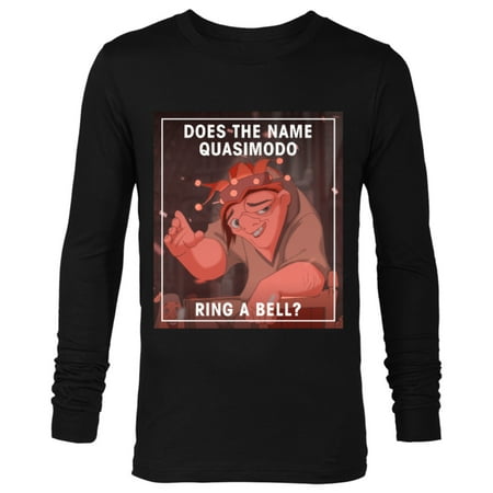 Disney The Hunchback of Notre Dame Quasimodo Funny T-Shirt - Long Sleeve T-Shirt for Men - Customized-Black