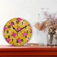 thumbnail image 2 of Yayeee 10" Wall Clock Battery Operated Quartz Round Silent Non-Ticking Home Decor, Large Pink Stars, 2 of 6