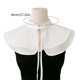 thumbnail image 3 of Womens French Style Double Layer Stand Up False Collar Capelet Elegant Solid Decorative Blouses Top Tied Shawl Scarf White, 3 of 4