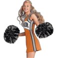 thumbnail image 3 of 4 Pack Cheerleading Pom Poms,metallic Cheer Pom Poms With Training Baton Handle, 3 of 5