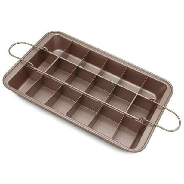 Non Stick Brownie Pans with Dividers High Carbon Steel 18 Lattice