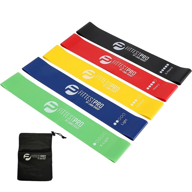 Set de 5 bandas elásticas de resistencia Limm 30 x 5 cm