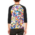 thumbnail image 2 of Halloween Sprinkles Mens Raglan T Shirt White-Black X-LG, 2 of 2