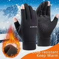 thumbnail image 3 of Virmaxy Mountaineering Gloves, Touchscreen-Friendly Thermal Insulated Gloves, Anti-Slip Climbing Hiking Gloves for Outdoor Winter Sports, 3 of 7