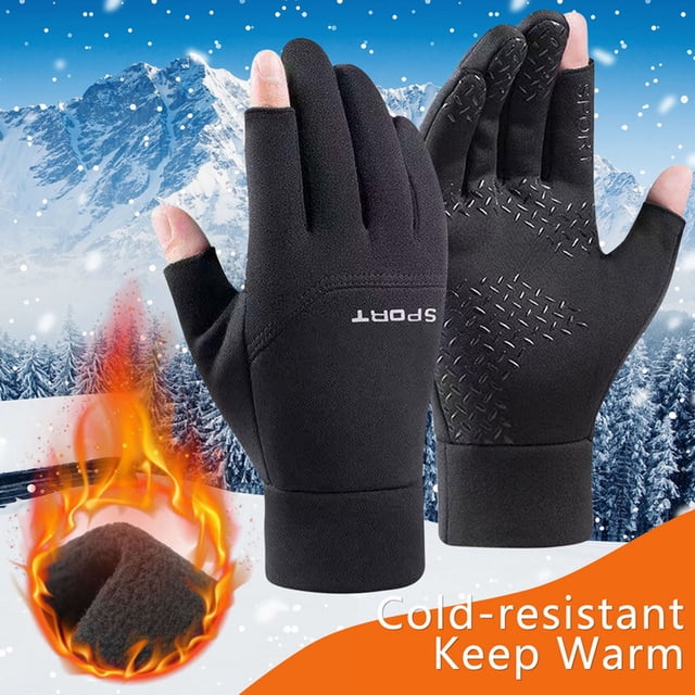 Guantes de invierno con pantalla táctil, diseño unisex a prueba de viento, aislamiento térmico, respuesta táctil flexible, para actividades al aire libre, protección contra el frío, equipo para viaje