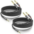 thumbnail image 1 of Cable Yumiwoow TRS de 3,3 pies y 3,5 mm a estéreo dual de 6,35 mm, paquete de 2, 1 of 7