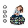 thumbnail image 2 of Geek Storage Toy Bag Chair, Various Cat Characters Wearing Geek Fashion Glasses and Hats Themed Graphic Print, Stuffed Animal Organizer Washable Bag, Small Size, Multicolor, by Ambesonne, 2 of 3