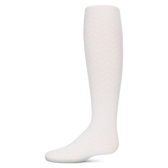 MeMoi Wave Semi Opaque Nylon Tights - Girls - Female, 8-10, White