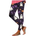 thumbnail image 2 of VBTAPA Womens Halloween Leggings Novelty Pumpkin Printed Ultra Soft Yoga Pants High Waisted Stretch Workout Tights Lightweight Casual Milk Silk Legging Sales Todays Multicolor#3 M, 2 of 4