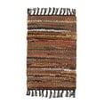 thumbnail image 4 of HF by LT Tucson Leather Table Runner, 13 x 39 inches, Handwoven Recycled Leather and Soft Cotton, Brown, 4 of 6