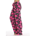 thumbnail image 2 of Just Love Plush Pajama Pants for Women - Petite to Plus Size Sleepwear (Black - Pink Hearts, Medium), 2 of 3